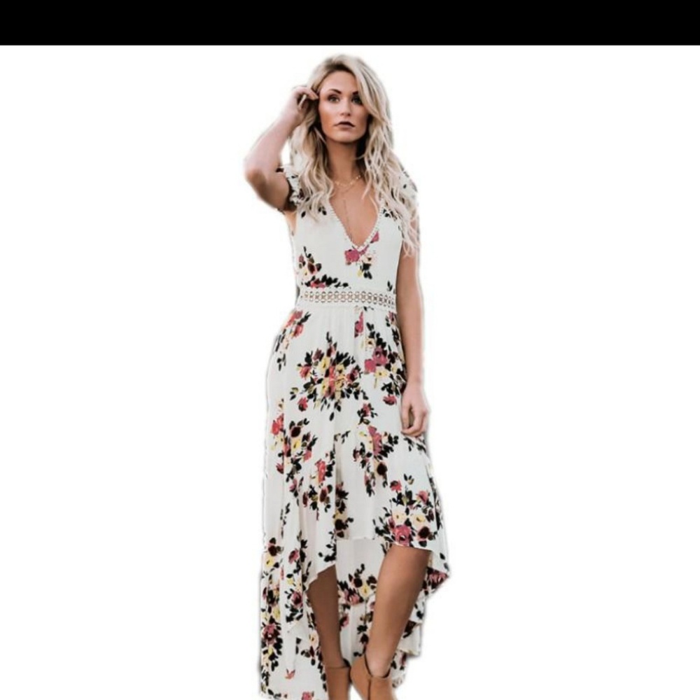 Sexy Deep V Neck Backless Summer Dress for 2019
